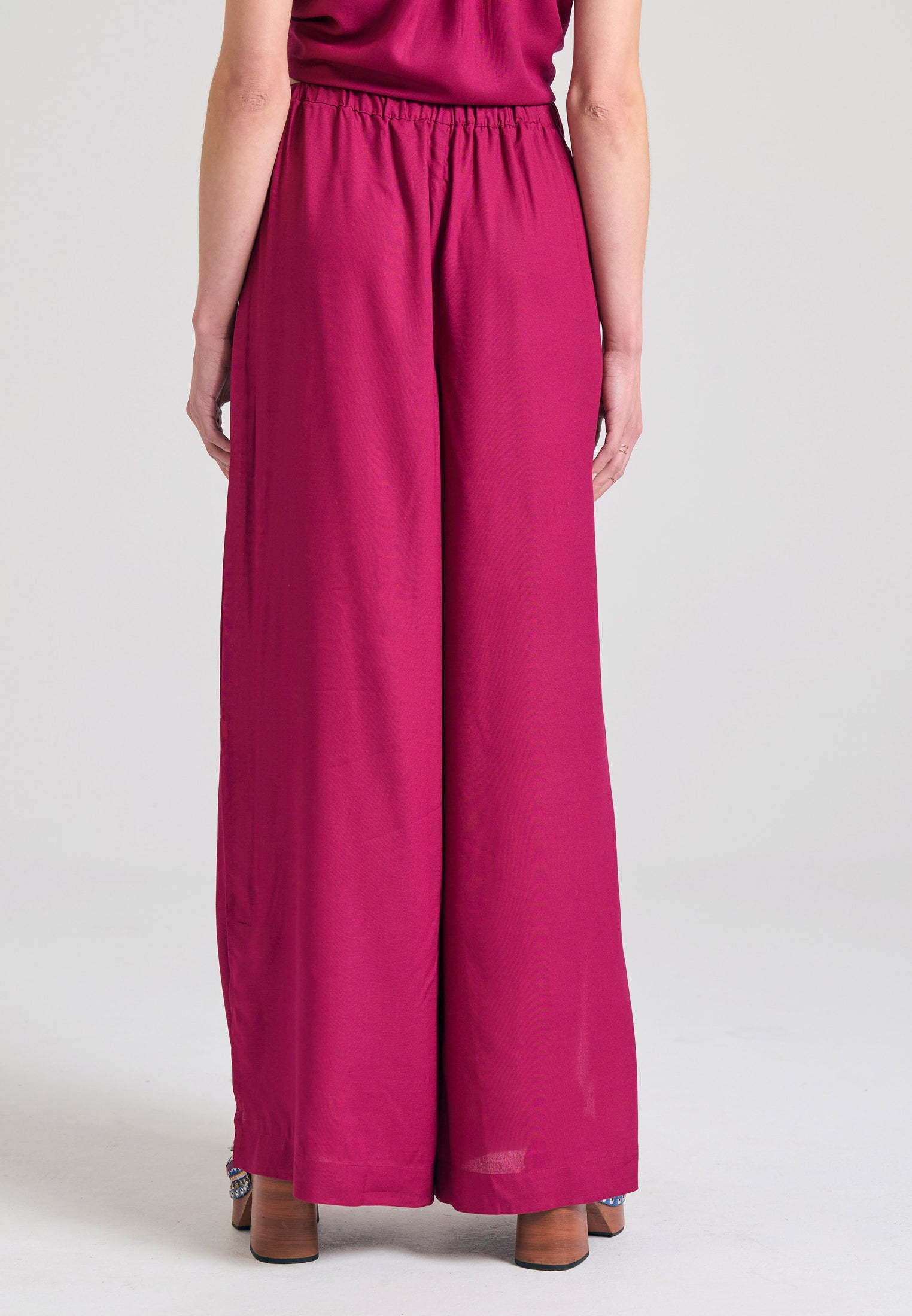 Loose fit viscose pants