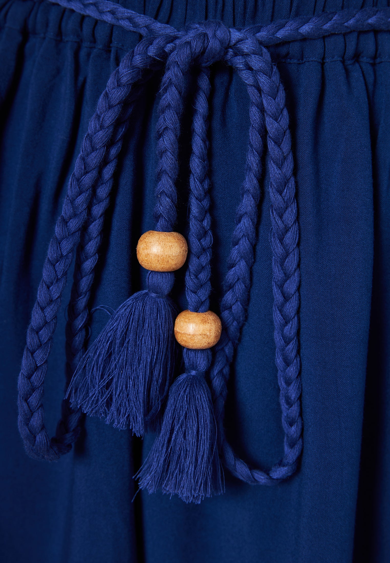 Loose fit shorts with drawstring and ruffle waist