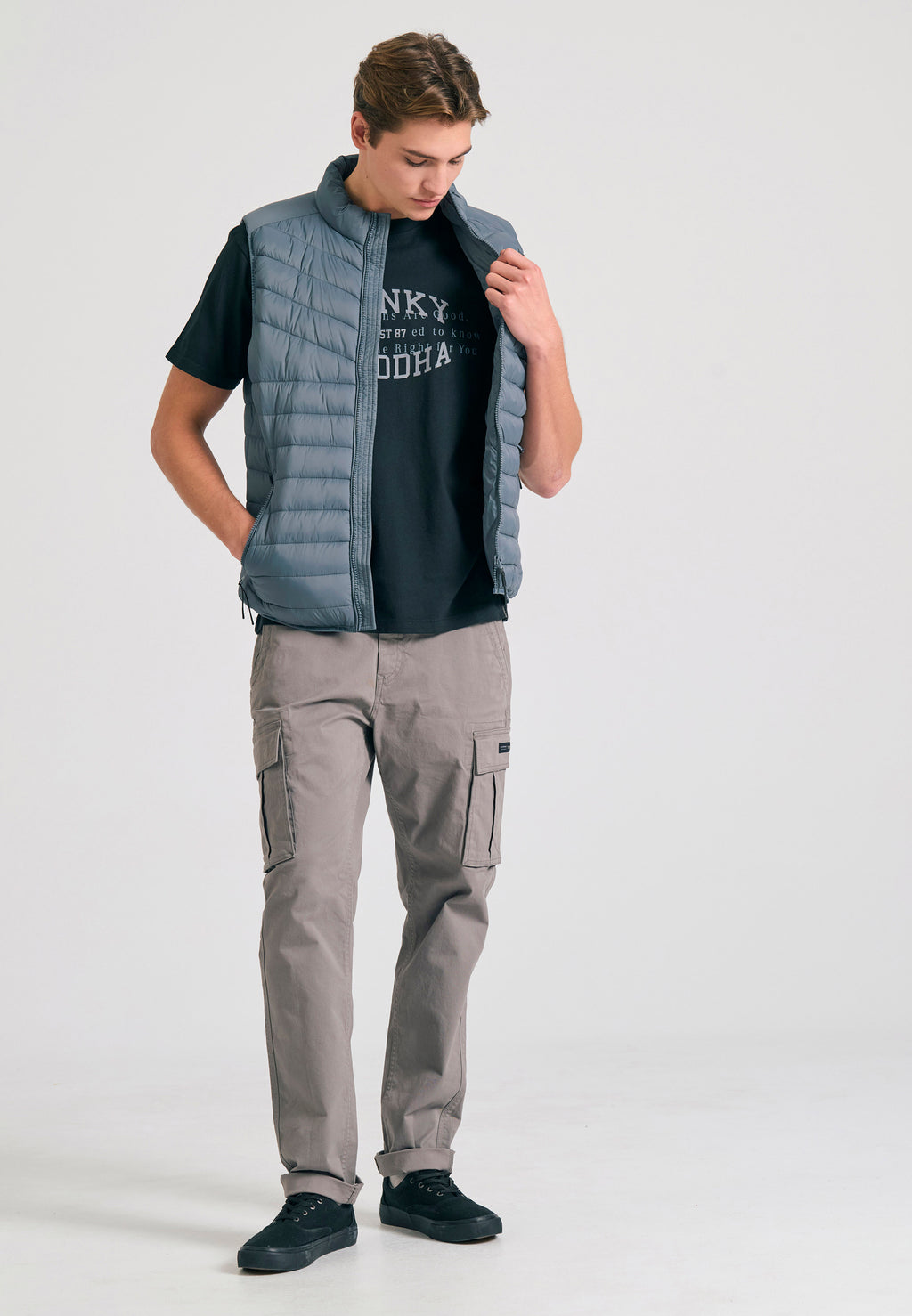 Men's vest quilted jacket