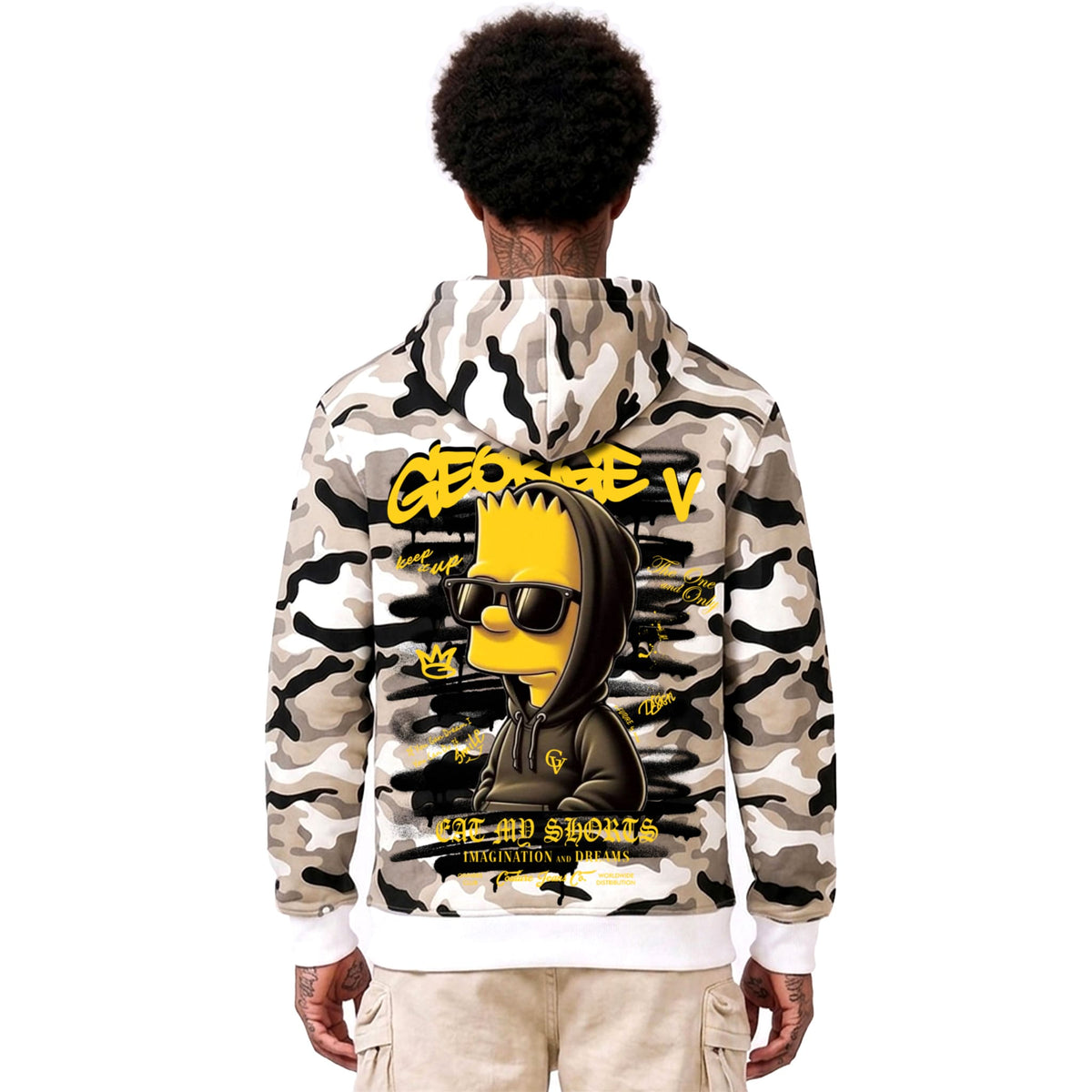 Sudadera George V "Camo Bart"