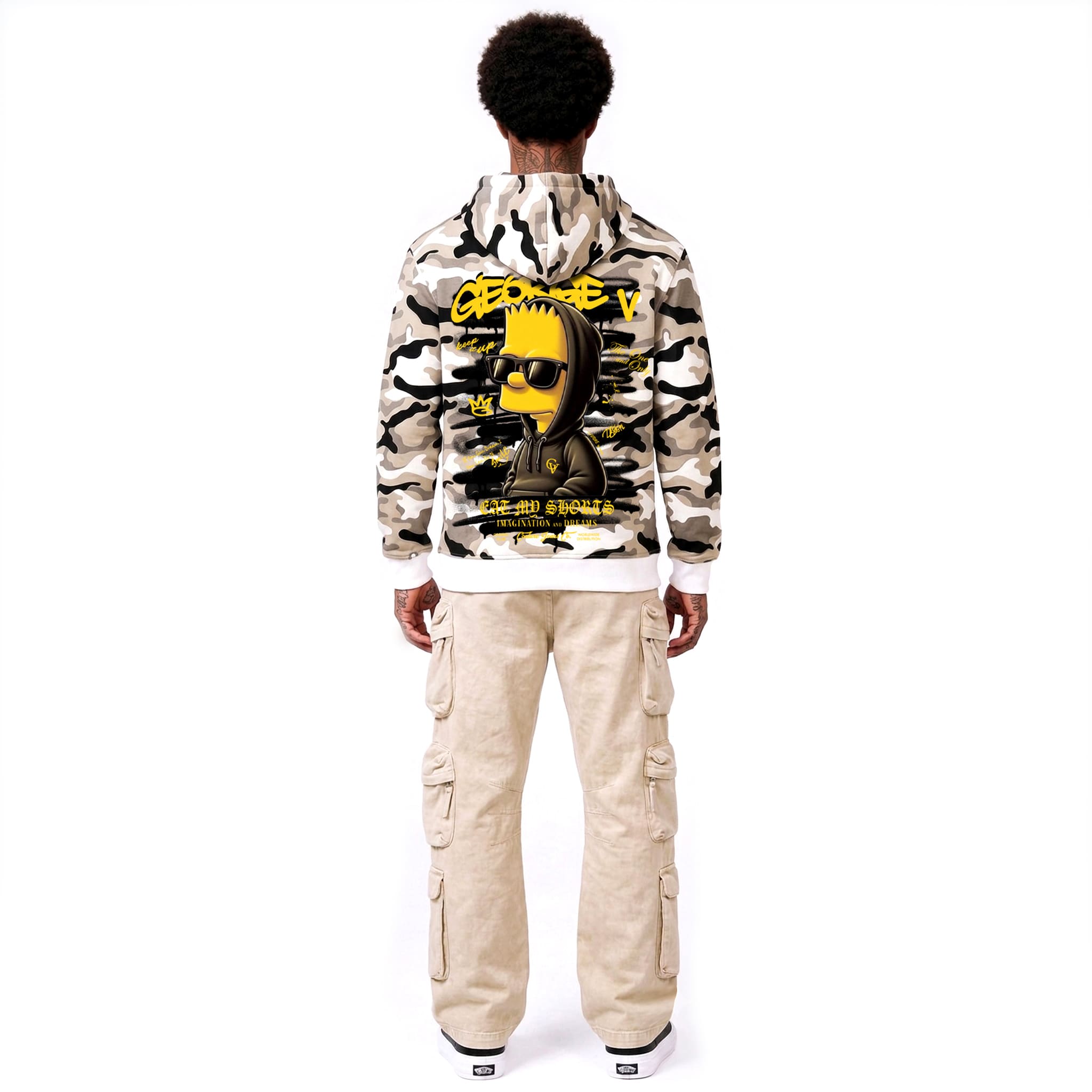 Sudadera George V "Camo Bart"